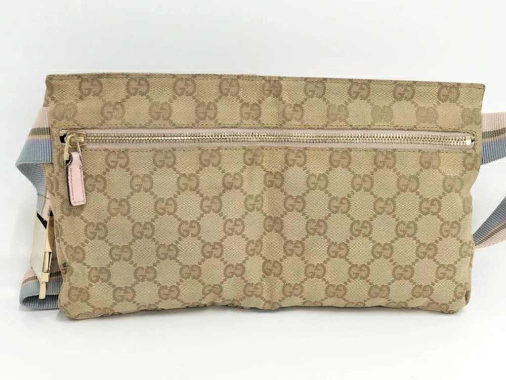 Gucci Bag Body GG Beige Canvas Tan